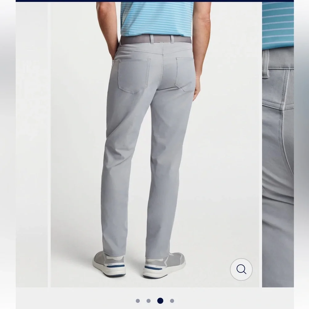 Peter Millar eb66 Performance Five Pocket Pant in Grey Gale Color - Picture 2 of 10